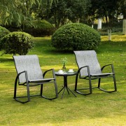 Salon de jardin bistro 2 chaises pliables - table ronde dim. Ø60 x
