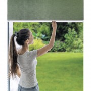 Impression numérique Magnétique Fly Screen Door Assembly Rideau  anti-moustique sans maille anti-moustique avec crochet suspendu et ruban adhésif  auto-adhésif beige, rayures