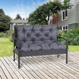 Coussin matelas assise dossier pour banc de jardin balancelle canapé grand confort 100 x 98 x 8 cm gris