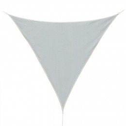 Voile d'ombrage triangulaire grande taille 6 x 6 x 6 m polyéthylène haute densité résistant aux UV crème