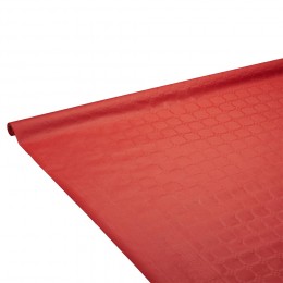 Nappe damassée rouge en papier 6 m
