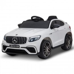 Voiture véhicule électrique enfants 12 V 35 W V. max. 3 Km/h télécommande effets sonores + lumineux blanc Mercedes GLC AMG