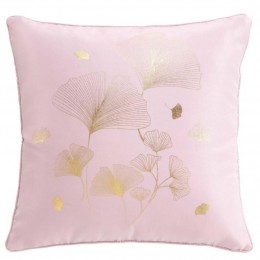 Coussin passepoil 40x40 Bloomy Rose/Or