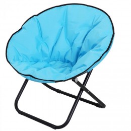 Loveuse fauteuil rond de jardin fauteuil lune papasan pliable grand confort 80L x 80l x 75H cm grand coussin fourni oxford bleu
