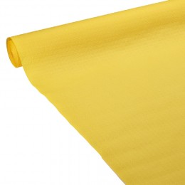 Nappe gauffrée jaune en papier 20 m