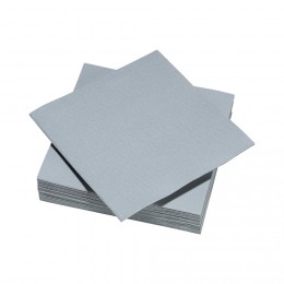 Serviette carrée gris clair 2 plis en papier x40