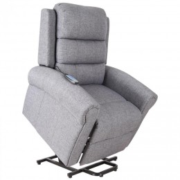 Fauteuil de massage fauteuil releveur électrique inclinaison réglable repose-pied ajustable lin gris chiné