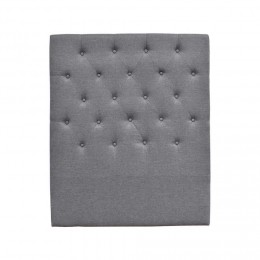 Tête de lit capitonnée  Déco - 90 cm - Gris - En tissu