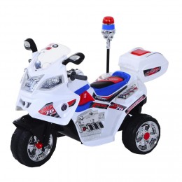 Moto scooter électrique pour enfants modèle policier fonctions sirène et gyrophare