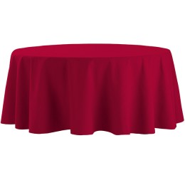 Nappe ronde rouge unie
