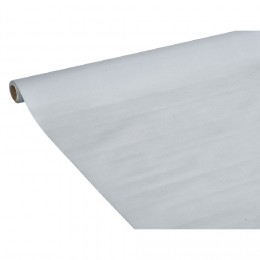 Nappe en papier voie sèche effet tissu argent 5 m