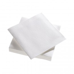 Serviette carrée airlaid effet tissu blanc x25