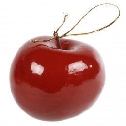 Pomme rouge à suspendre déco Noël