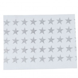 Set de table blanc décor étoiles argentées x8