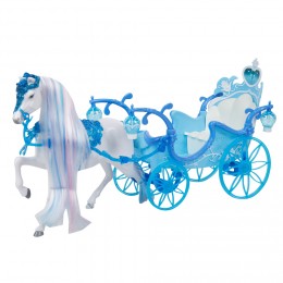 carrosse bleu et son cheval