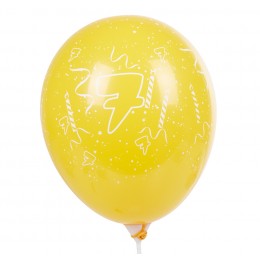 Ballon de baudruche chiffre 7 multicolore x8