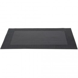 Set de table rectangulaire pvc uni noir