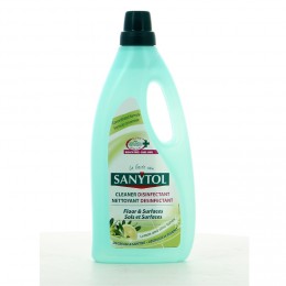 Désinfectant sol et surface citron et feuilles d'olivier Sanytol 1L