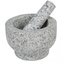 Mortier avec pilon granite gris