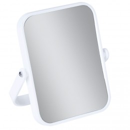 Miroir grossissant x1 x2 double face rectangulaire sur pied blanc