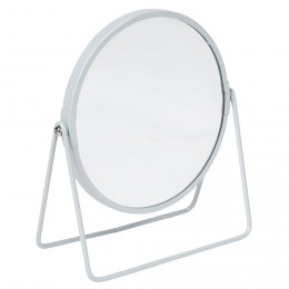 Miroir rond sur pied design industriel blanc