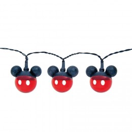 Guirlande électrique têtes de Mickey rouge et noir 2,1 m