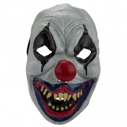 Masque adulte Halloween clown terrifiant gris