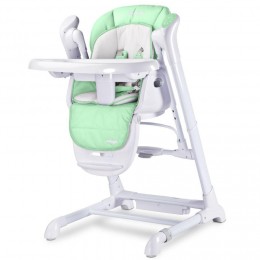 INDIGO Chaise haute balancelle bébé musicale 2en1 motorisée