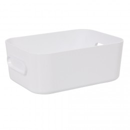 Boîte de rangement salle de bain blanche taille S
