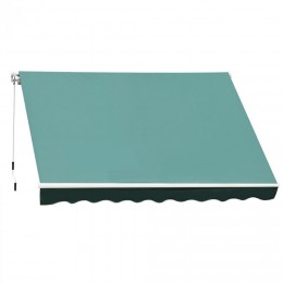 Store banne manuel rétractable aluminium polyester imperméabilisé 3L x 2,5l m vert