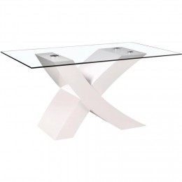 Table repas Mona - 150 x 90 x 74 cm - Blanc