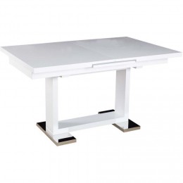 Table repas Toda - 140/180 x 90 x 77 cm - Blanc