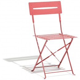 Chaise de jardin Rio pliante métal rose