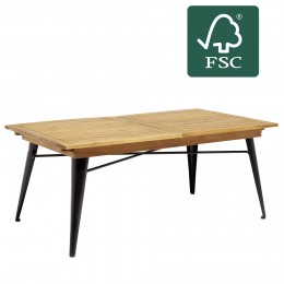 Table extensible Fabrik 6/8 personnes métal et bois certifié FSC®