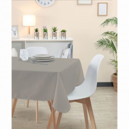 Nappe rectangulaire taupe unie