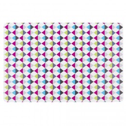 Set de table rectangulaire plastique imprimé géométrique multicolore