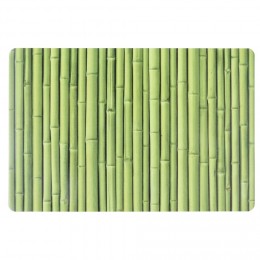 Set de table rectangulaire plastique décor bambou vert