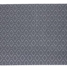 Set de table rectangulaire textilène imprimé losanges noir blanc