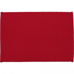 Set de table rectangulaire en coton uni rouge