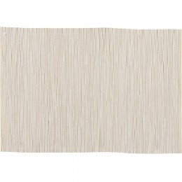 Set de table rectangulaire en bambou blanc