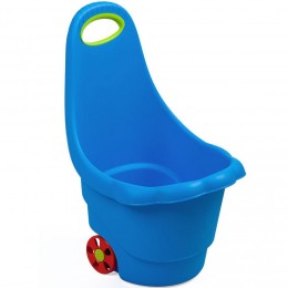DAISY Chariot panier de rangement jouets avec poignée & roues Bleu