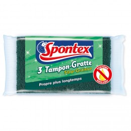 Tampon grattant stop graisse Spontex x 3