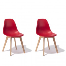 Chaise Chloé rouge x 2