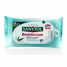 Lingette désinfectante multi usage Sanytol x 48