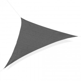 Voile d'ombrage triangulaire grande taille 5 x 5 x 5 m polyéthylène haute densité résistant aux UV gris