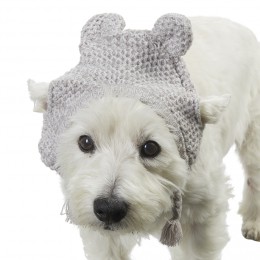 Bonnet pour chien avec oreilles gris Taille XS/S