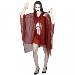 Déguisement femme robe poncho scream Halloween
