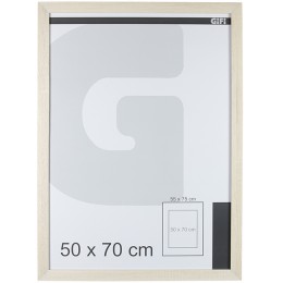 Cadre photo cérusé blanc 1 vue 50 x 70 cm