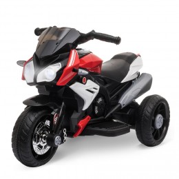 Moto électrique pour enfants 3 roues 6 V 3 Km/h effets lumineux et sonores rouge