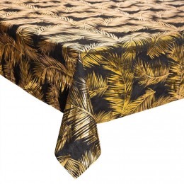 Nappe 140x360 cm feuille or